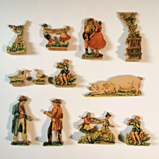 Konvolut, 12 Papier- Sperrholz