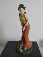 Antike Figur Golfspielerin
