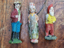 3 antik Figuren Zwerg Ethno